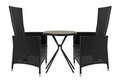 Cafébord Monaco Svart/Grå Ø60 cm Sunlife